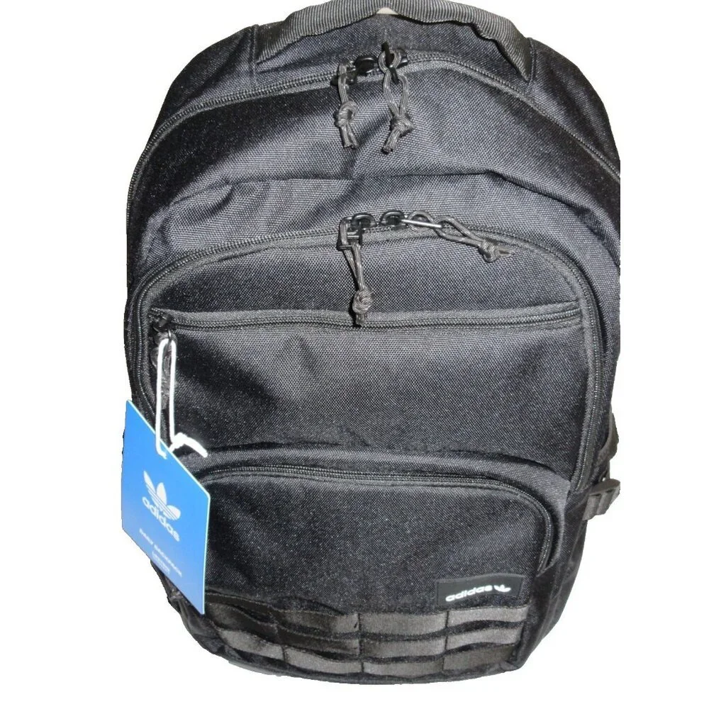 Adidas Originals Unisex Classic Daily Backpack Travel Laptop Bag Black White NWT